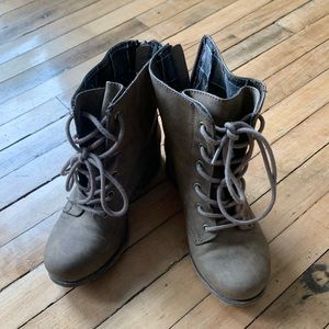 Maurices Jade Faux Suede Combat Boots